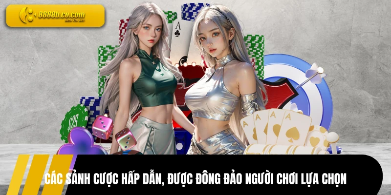 Các sảnh cược hấp dẫn, được đông đảo người chơi lựa chọn